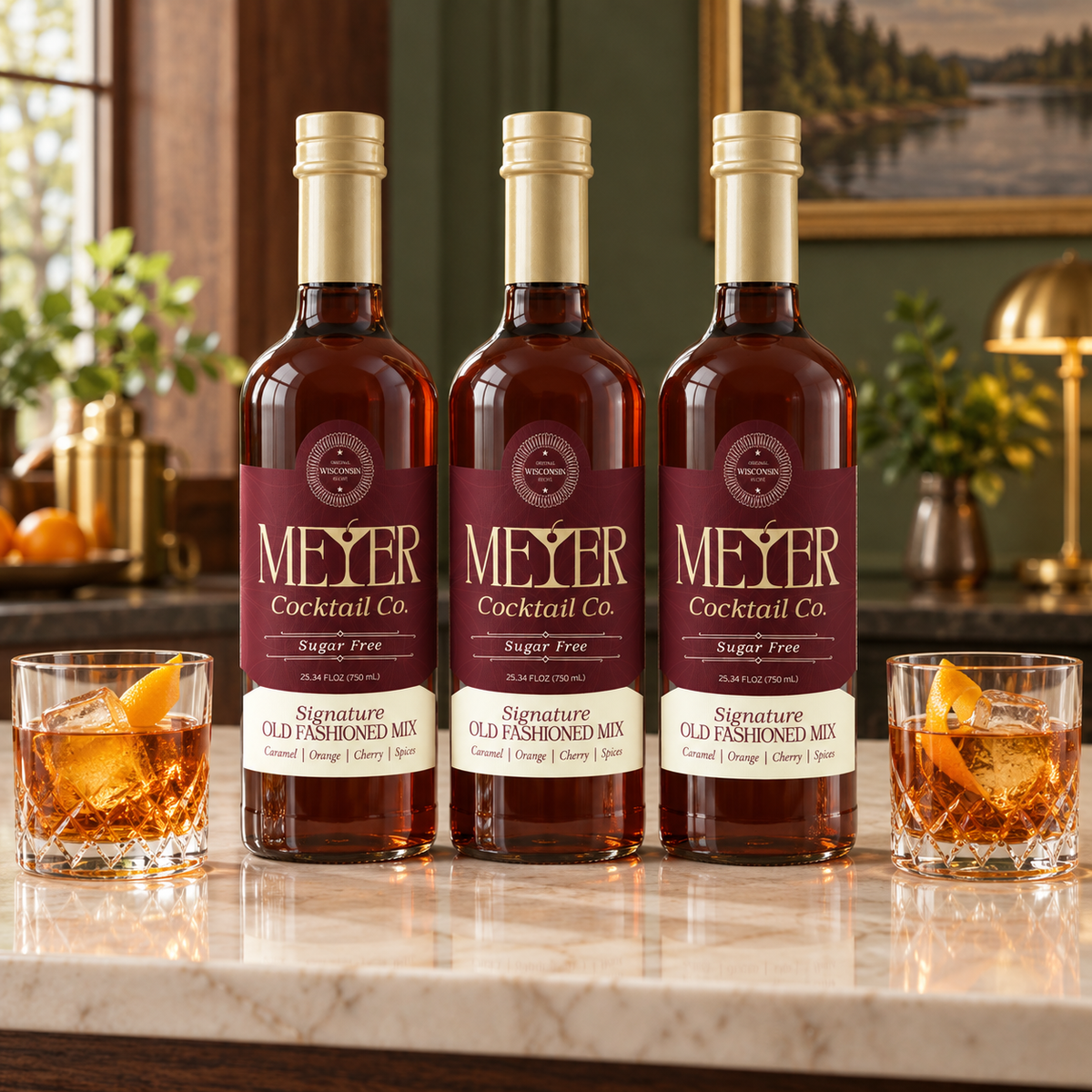 Meyer Sugar Free Old Fashioned Mix — Three Pack | 3 × 750 ml