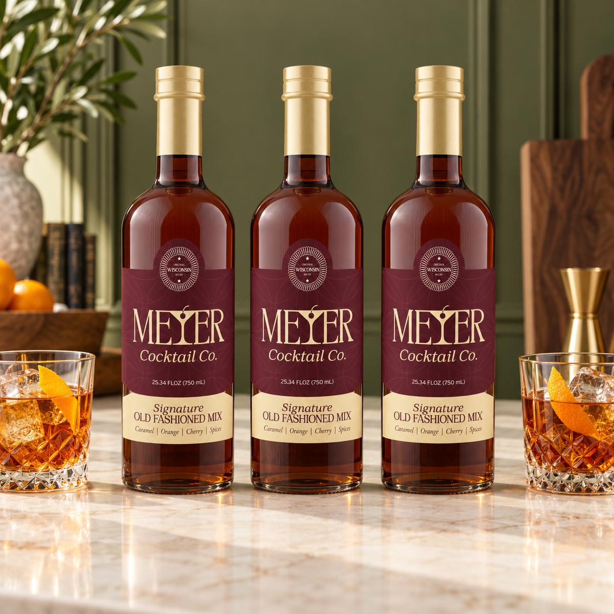 Meyer Signature Old Fashioned Mix — Three Pack | 3 × 750 mL